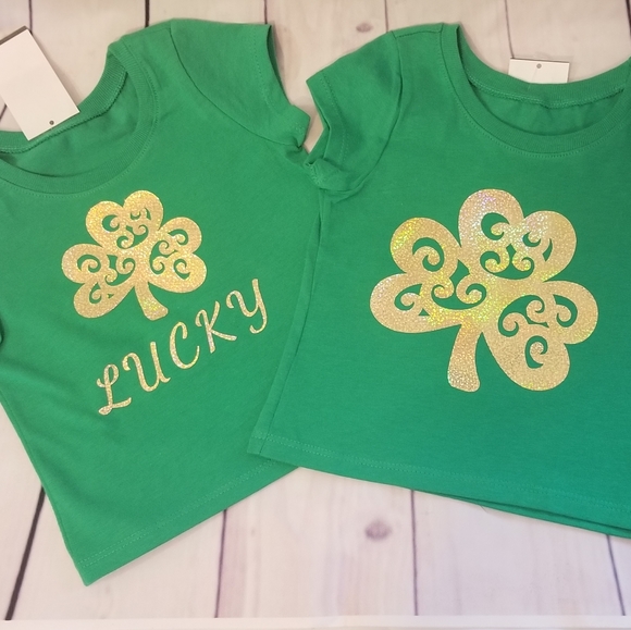 LUCKY & Clover leaf girls customized shirts - Picture 2 of 6